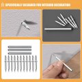 Healvian 300pcs Furniture Nails Double-head Skirting Thread Seamless Nail Board With Installation Sleeves