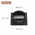 Uxcell 4pcs Cable Hole Cover 2-3 8 60mm Abs Square Desk Wire Cord Grommets For Office Pc Organizer Black Silver