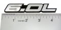 Erpart 6 0l Liter In Silver On Black Highly Polished Aluminum Car Truck Engine Swap Nameplate Badge Logo Emblem Pack Of 2