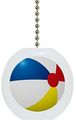 Beach Ball Solid Ceramic Fan Pull 