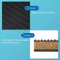 Uxcell 12pcs Ribbed Anti-vibration Isolation Rubber Pads 2 Length X 7 8 Thick Square Anti Vibration With Cork Center Layer For