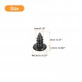Uxcell 4mm X 8mm Phillips Pan Head Self-tapping Screw 100pcs 304 Stainless Steel Round Wood Full Thread Black