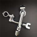 Xkh- Motorcycle Chrome Long Angled Adjustable Highway Peg Mounting Kit Compatible With Any Bike Equipped 1-1 2 Inch 1 5 Front