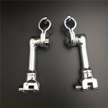 Xkh- Motorcycle Chrome Long Angled Adjustable Highway Peg Mounting Kit Compatible With Any Bike Equipped 1-1 2 Inch 1 5 Front