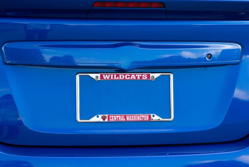 Central Washington University Metal License Plate Frame For Front Or Back Of Car Officially Licensed Mascot 2-pack