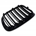 Runmade Glossy Black Front Hood Kidney Grille Sport Grill Replacement Dual Slat Compatible With Bmw E84 X1 4-door 2009-2015