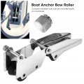 Qiilu Bow Anchor Roller Fixed Marine Yacht Docking Stainless Steel Hinged Pivoting Boat Double With Quick Release Pins