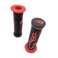 Httmt Xh4067-red-22 Atv Watercrafts Flame Gel Style Grips Red Quad 7 8 Inches Both Side