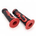 Httmt Xh4067-red-22 Atv Watercrafts Flame Gel Style Grips Red Quad 7 8 Inches Both Side