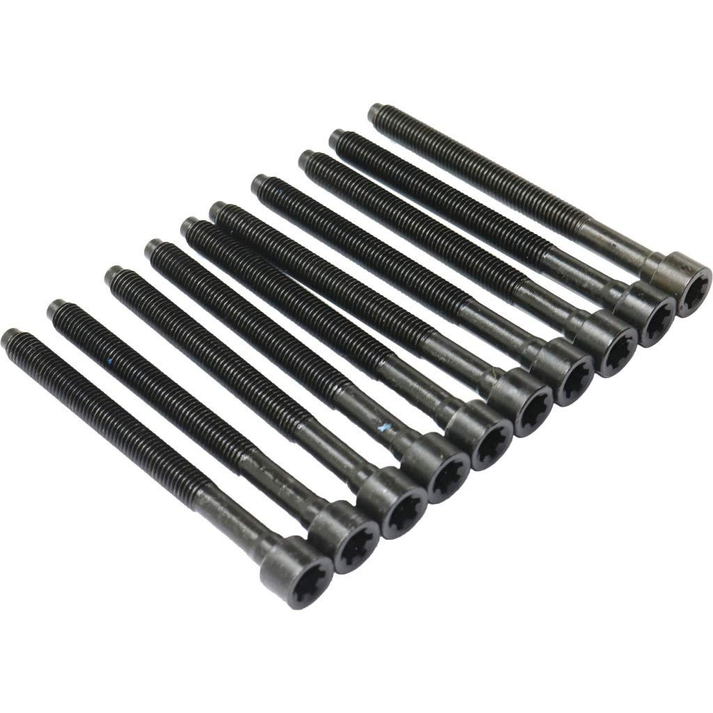 Cylinder Head Bolt Set Of 10 For Volkswagen Golf R 2012 2013 2 0l 4 Cyl Engine 6 Point Torx Part Number Ra32020002