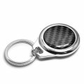 Ipick Image For Cadillac Xt4 Logo Real Black Carbon Fiber Chrome Roundel Metal Case Key Chain Keychain Exclusive Official