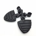 Hk Group Motorcycle Black Short Angled Adjustable Peg Mounting Kit U Shape Footrest Foot Pegs For V-star Roadstar Suzuki