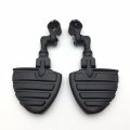 Hk Group Motorcycle Black Short Angled Adjustable Peg Mounting Kit U Shape Footrest Foot Pegs For V-star Roadstar Suzuki