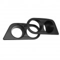 Qiilu Front Bumper Foglight Cover 1 Pair Fog Light Lamp Cap Dual Holes Car Lighting Accessory Fit For E46 M3 2001a 2006 Matte