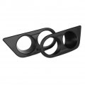Qiilu Front Bumper Foglight Cover 1 Pair Fog Light Lamp Cap Dual Holes Car Lighting Accessory Fit For E46 M3 2001a 2006 Matte