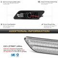 Vipmotoz Full Led Strip Side Marker Lights Fender Parking Lamps Compatible With 1996-2002 Bmw E36 Z3 Coupe Convertible Chrome