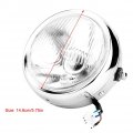 Gorgeri Motorcycle Headlight Universal Retro Silver Shell White Lens Headlamp Front For Gn125