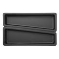 1 2 Size Long Cold Food Pan Bar Black Melamine Edgeware 4 X 7 W Pa L D