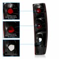 Amerilite Black Replacement Brake Tail Lights Set For 04-12 Chevy Colorado Gmc Canyon Passenger And Driver Side