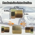 1 4 Brake Line 76-24 Inverted Flare Fittings Brass Unions For 1 4 Tube 7 16-24 Threads 12 Pc Kirake Line 76-24 Inverted Flare