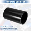 Uxcell 3 25 Id 6 Length 4-ply Reinforced High Temp Straight Coupler Silicone Reducer Hose Black For Car Intercooler Intake