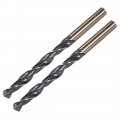 Straight Shank Twist Drill Bits 8mm High Speed Steel 4341 With 2 Pcs For Stainless Alloy Metal Plastic Wood 