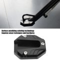 Motorcycle Extension Pad Support Plate Side Stand High Strength Aluminium Alloy Kickstand Accessory Black