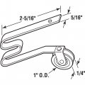 Mp512 Screen Door Tension Spring Nylon Roller 1 In Mill 2 Pack