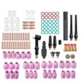 123 Pcs Tig Welding Torch Kit Alumina Nozzle Collets Stubby Gas Lens Fittings Fit For Wp-17 18 26