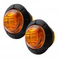 Autoxbert 3 4 Amber Round Led Trailer Side Marker Light 2pcs Yellow Truck Widers Waterproof Light For Rv Pickup Camper Atv Utv