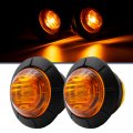 Autoxbert 3 4 Amber Round Led Trailer Side Marker Light 2pcs Yellow Truck Widers Waterproof Light For Rv Pickup Camper Atv Utv 