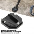 Motorcycle Kickstand Plate Universal Aluminium Alloy Side Stand Extension High Strength Pad Support Accessory Black