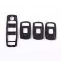 Yiwang Car Door Window Lift Switch Button Trim 4pcs Accessories For Maserati Levante 2016 2018 Ghibli 2014-2016 Quattroporte
