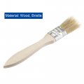 Uxcell 36pcs 1 Inch Paint Brush Natural Bristle Flat Edge With Wood Handle Wall Treatment Tool For Varnishes Glues