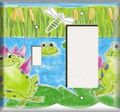 Froggy Bog Decorative Combo Light Switch Gfci Outlet Cover Single Toggle And Decora Rocker Wall Plate With Triple Layer Acrylic 
