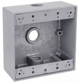 Red Dot 2ih3-2 Device Outlet Box 2 Gang 3 Hub 4-5 8-inch Width By 2-1 16-inch Depth 4-9 Height Silver 