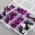 Topteng 158pcs Universal Motorcycle Sportbike Windscreen Fairing Bolts Kit Fastener Clips Screws For Yamaha Kawasaki Suzuki