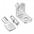 Shelf Support Peg 3 Styles Furniture Cabinet Bookcase Closet Bracket Pegs 5mm 6mm 7mm Pin With Hole Silver Tone 60pcs 