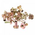 M6x20mm T-nuts 4 Pronged Tee Nut Carbon Steel Threaded Inserts For Wood 80pcs 
