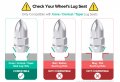 20pcs Silver Chrome Bullet Style Lug Nuts 7 16x20 Thread Size 1 8 Inch Length Cone Taper Acorn Seat Compatible With Buick Chevy