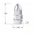 20pcs Silver Chrome Bullet Style Lug Nuts 7 16x20 Thread Size 1 8 Inch Length Cone Taper Acorn Seat For Buick Chevy Chevrolet