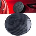 Akozon Fuel Tank Cover Trim Gas Cap Lid Car Decoration Carbon Fiber Style For Mazda Cx-30 2020-2021 