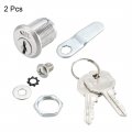 Uxcell Cam Lock 13 16 Cylinder Length With No 4 Screw-on Type Cabinet Locks Keyed Different 2pcs