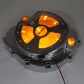Chrome Yellow Led Engine Clutch Cover For 2006-2014 Kawasak Zx14r Zzr 1400 Right P N Mt313-004a-cd Yellow 