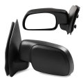 Black Left Side And Right Mirrors Fit For 1999-2015d For F-250 Super Duty Metallic Finish Mirror Glass Manual Folding 