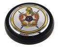 Demolay Mason Masonic Flag Car Truck Black Round Grill Badge 3 5 Grille Chrome Emblem