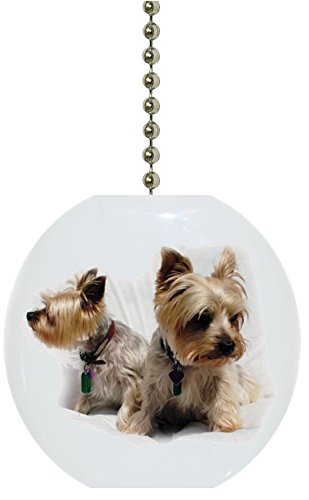 Terrier Pups Solid Ceramic Fan Pull