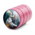 Protectors Of The Realm Elf And Wolves Valve Stem Caps For Tire Rim Pink Aluminum Schrader Type Air Covers 4 Pieces 0 55 In