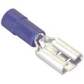 1 4 16-14 Female Disconnect Crimp Terminal Blue 50 Pcs 