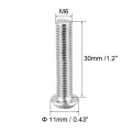 Uxcell M6x30mm Machine Screws Hex Socket Round Head Screw 304 Stainless Steel Fasteners Bolts 10pcs